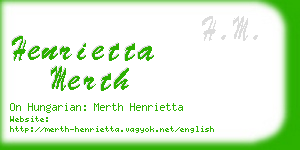 henrietta merth business card